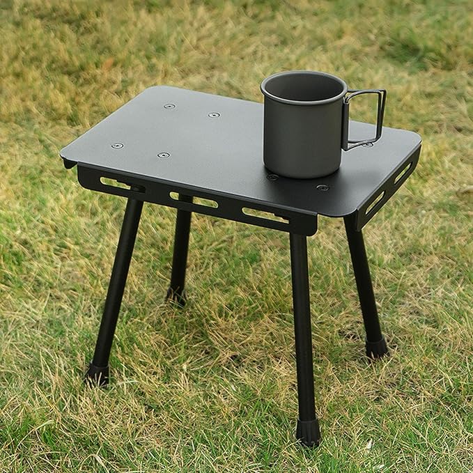 Foldable Camping Table &amp Stool Combo Aluminum Alloy Portable Outdoor Desk with Storage Pouches Multifunctional Furniture for Backpack-Friendly Modern Camping High Durability
