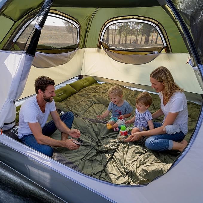 Night Cat Instant Popup Tents 2-3 Persons with Footprint Tarp Easy Setup Camping Tent with Rainfly Double Layers Waterproof Automatic Hydraulic Mechaism