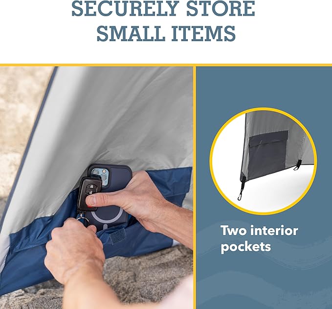 Sport-Brella Fieldedge (Gray) UPF 50+ Sun Protection Umbrella 6-Foot Bi-Fold Canopy with Patented Side Panels Premium Auger Bit and Carry Bag for Outdoor Shade on Beach Grass or Sidelines