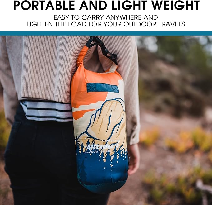 4Monster Down Camping Blanket - Outdoor Travel Quilt Puffy 650 Fill Packable LightweightWind &amp Waterproof | Ideal for Stadium BackpackingPicnics Beach and Hiking
