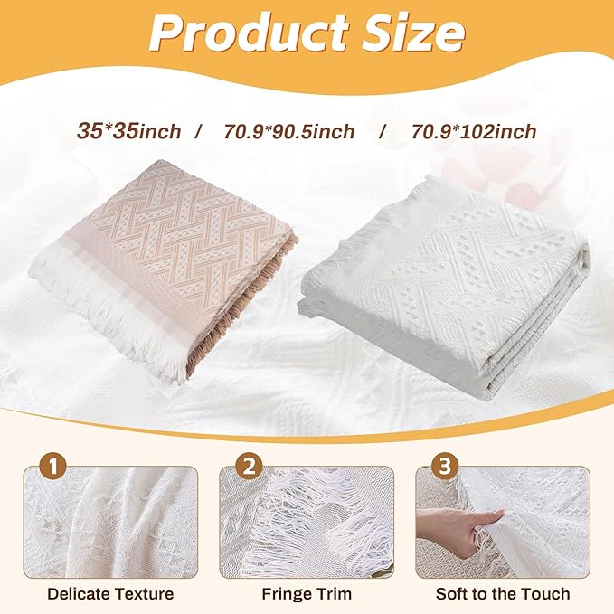 Outdoor Picnic Blanket Sandproof - Portable Lightweight Blanket T-Grid Picnic Mat for Beach Camping Park Lawn Concert &amp Wedding Photoshoot Indoor Bohemian Decor Machine Washable