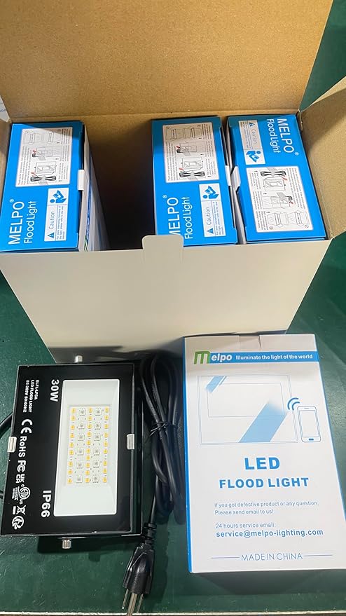 LED Flood Light Outdoor 30W 300W Equivalent 3000LM Smart RGB Landscape Lighting with APP Control DIY Scenes -Timing - Warm White 2700K -Color Changing Uplight IP66 US Plug No Remote MELPO(4 Pack)