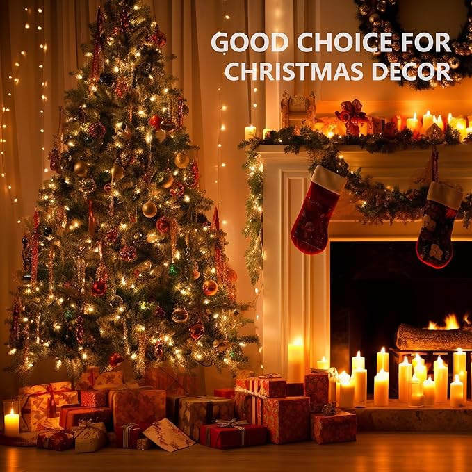 Dazzle Bright Outdoor Christmas String Lights 1000 LED 328 FT Plug in Fairy Light with Remote Control 8 Modes &amp Timer Waterproof Decoration for Home Garden Yard Xmas Wedding Warm White