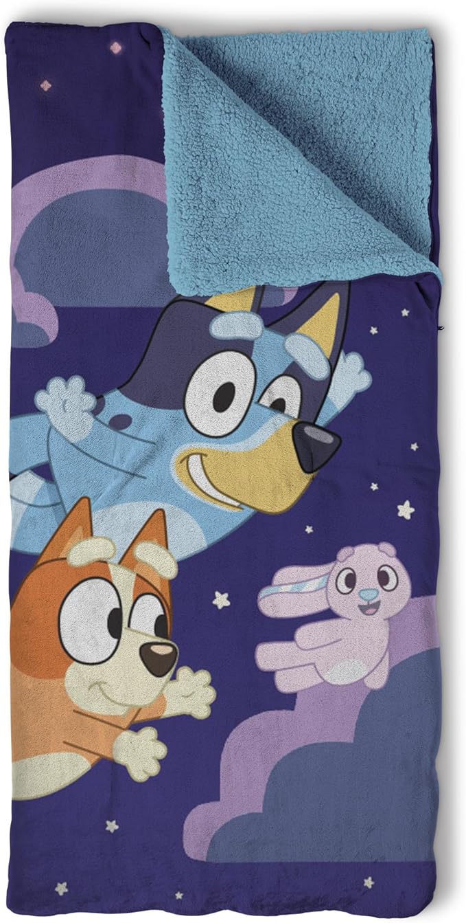 Silk Touch Sherpa Slumber Bag for Boys and Girls Sleeping Bag with Zipper 27 x 56 inches