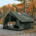 KingCamp Camping Tent with Floor 6-8 Person Canvas Hot Tent with Stove Jack Waterproof &amp Windproof Cabin Tent for Family Camping &amp Outdoor Parties