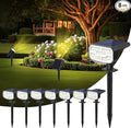 Solar Lights Outdoor Waterproof IP65Auto On/Off 2700K 2 Lighting Modes Super Bright LED Solar Powered Yard Garden Solar Spot Lights for Outside Landscape -8 Pack