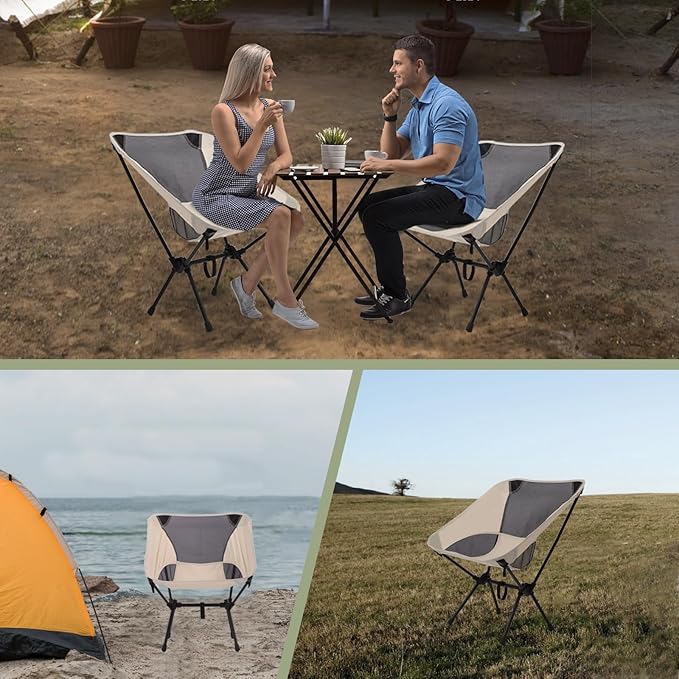 Camping &amp Lawn Foldable Outdoor Chair - Supports 330Lbs