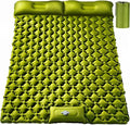 Double Sleeping Pad Ultralight 4 Extra-Thick Self Inflating Sleeping Mat for 2 Person with Pillow Built-in Foot Pump Portable Camping Mat for Backpacking Hiking Traveling Tent Camping
