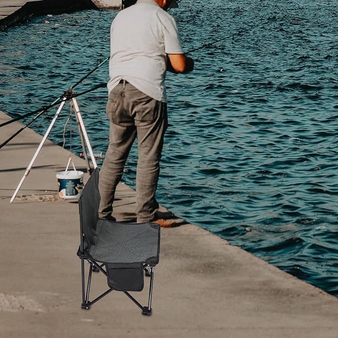 HANABASS 1pc Compact Folding Stool for Outdoor Use Portable Fishing and Camping Chair and Construction for Hiking and Gardening Activities
