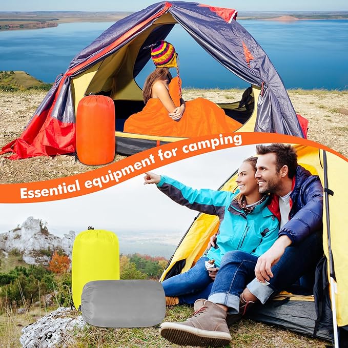 Macarrie 4 Pcs Bulk Sleeping Bags for Adults 0 Degree Waterproof Backpack Bags with Compression Sack for Backpacking Camping Hiking Emergency Shelters