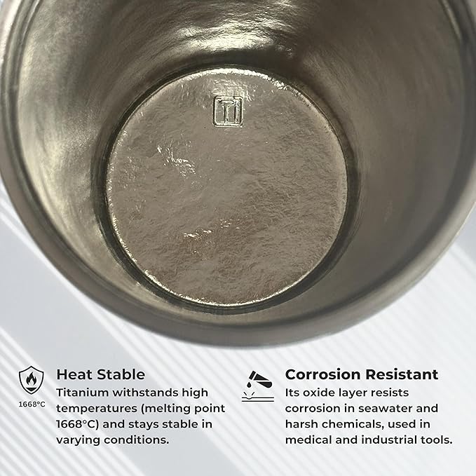 KOYASU Ti-Zen 12oz Pure Titanium Travel Coffee Mug - Grade 1 Titanium Double-Walled Insulated Tumbler - 1668°C Crystalline Texture Zero Metallic Aftertaste - Dawn Pink