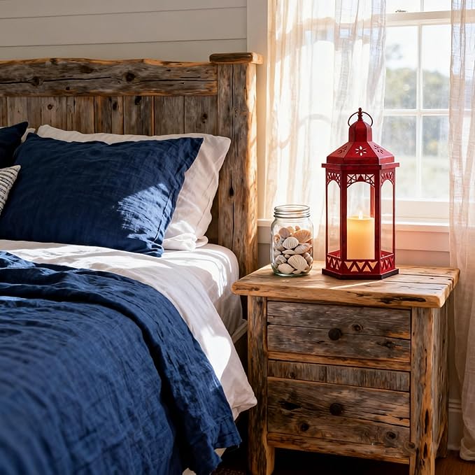 Candle Lanterns Outdoor Lanterns Decorative Indoor for Porch with Flickering LED Candles Hexagonal Battery Operated Lighting with Hanging Hook Perfect for Party Decor