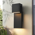 Modern LED Outdoor Wall Sconce 3000K 18W IP65 Waterproof Integrated LED Outdoor Wall Lights Anti Rust Black Porch Lights Exterior Lighting Outside Lights Fixture for GarageBalconyBackyard (1PACK)