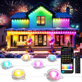 100FT Permanent Outdoor Lights with 60 LED RGB Color Changing String Lights IP67 Waterproof Eaves Light with APP &amp Remote Control 49 Scene Modes Music Sync Mode For Christmas Halloween Part