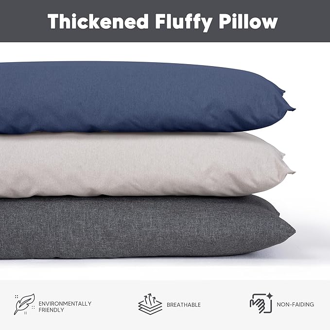 SUNCREAT Detachable Extra Large Outdoor Hammock Pillow with Ties Dark Gray