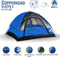 GIGATENT 6′ X 5′ 1-2 Person 3 Season Dome Tent Waterproof &amp UV Resistant Fabric Carry Bag Included