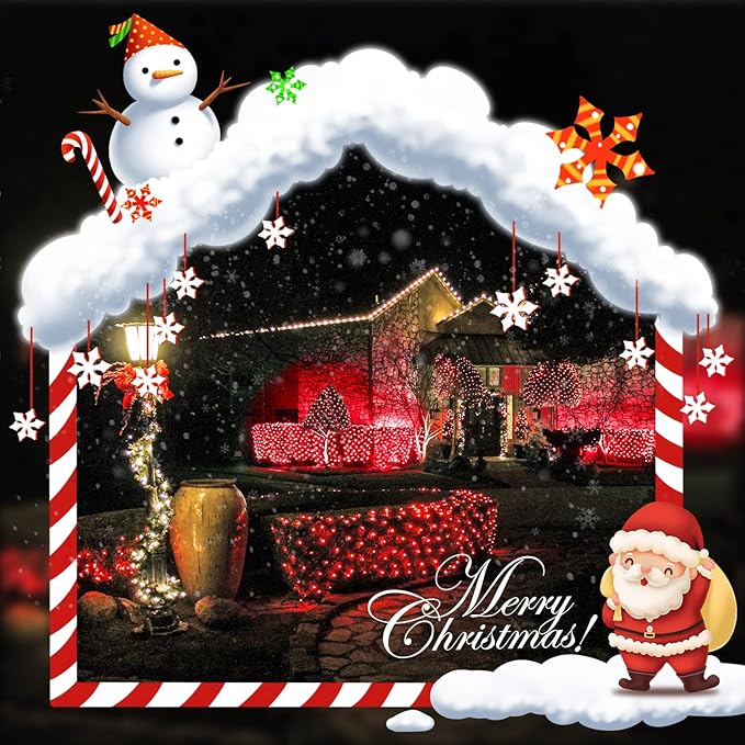 JMEXSUSS 200 LED Red Christmas Net Lights 9.8ft x 6.6ft Connectable Christmas Bush Lights with Remote 8 Modes Plug in Net Light Outdoor Mesh Light Waterproof for Tree Yard Valentines Decoration