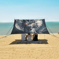ALAZA Dragon Portrait Magic Beach Tent Sun Shelter UPF50+ Protection Beach Shade Canopy w/ 4 Sandbags for Outdoor Camping Fishing Backyard Fun Picnic 10x9 ft