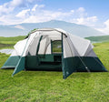 8/10/11 Person Camping Tent with Porch Large Family Tents for Camping PU1000MM Waterproof Tent with 5 Mesh Windows Removable Rainfly Reflective Windproof Rope Big Dome Tent Fits 3 Queen Airbeds