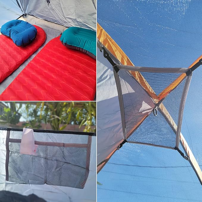 Camping Tent 2-4 Person Waterproof Windproof Tent with Rainfly Easy Set up-Portable Dome Tents for Camping…