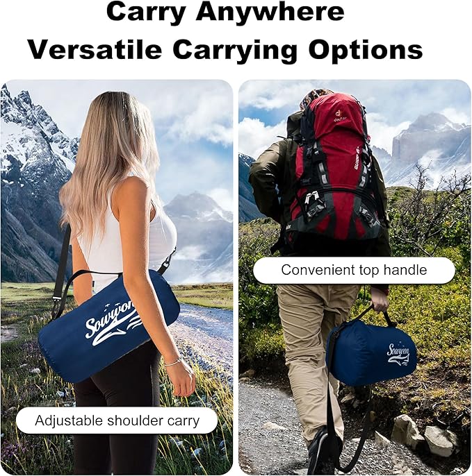 Waterproof Outdoor Blanket 92”X 60” Packable Stadium Blankets for Camping with Quilted Fleece Lining Large Windproof Emergency Throw Mat for Garss Picnic Hiking Road Trip Machine Washable Navy