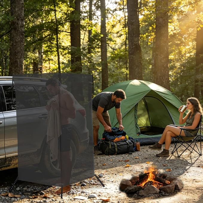 Mobile Privacy Tent - Portable Changing Room for Cars Outdoor Dressing Tent Quick Setup Privacy Shelter for Camping Beach Trips Bathroom Use Trailer Pontoon Car Truck Outdoor Adventures