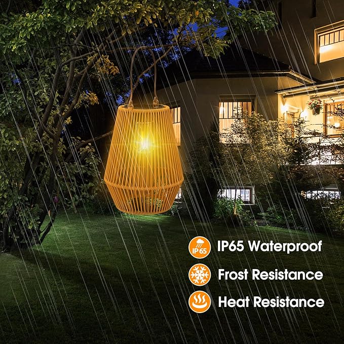 Solar Lanterns KagoLing Solar Lanterns Outdoor Waterproof Gifts for Women Hanging Lights Outdoor Christmas Lamp Lights Decoration for Outside GardenYardPatioPorchTreesLawnPathway Decor 2 Pack