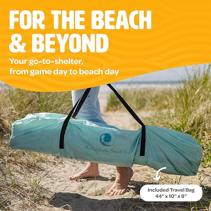 Pop ’N Go® Beach Canopy – Windproof Beach Tent with Quick Setup UV Shade Lightweight &amp Portable Design – Perfect for Beach Days Outdoor Play Camping &amp Family Adventures (Blue)