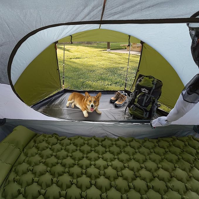 Night Cat Instant Popup Tents 2-3 Persons with Footprint Tarp Easy Setup Camping Tent with Rainfly Double Layers Waterproof Automatic Hydraulic Mechaism