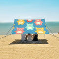 Cute Bear Camping Sun Shelter Beach Tent Portable Beach Sun Shade Outdoor Canopy for Camping Trips Fishing Picnic