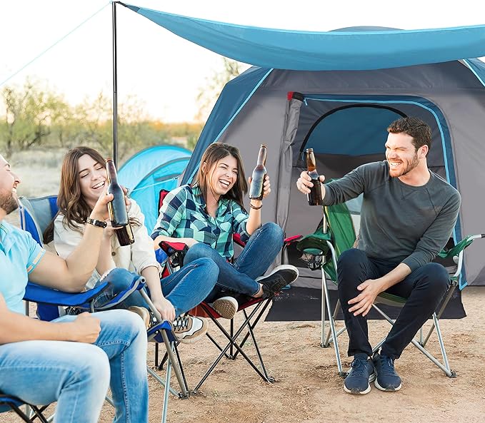 Camping Tent Family Tent for Camping Easy Set Up Tents 4-6 PersonWaterproofSpacious Lightweight Portable for Family Outdoor AdventuresTraveling