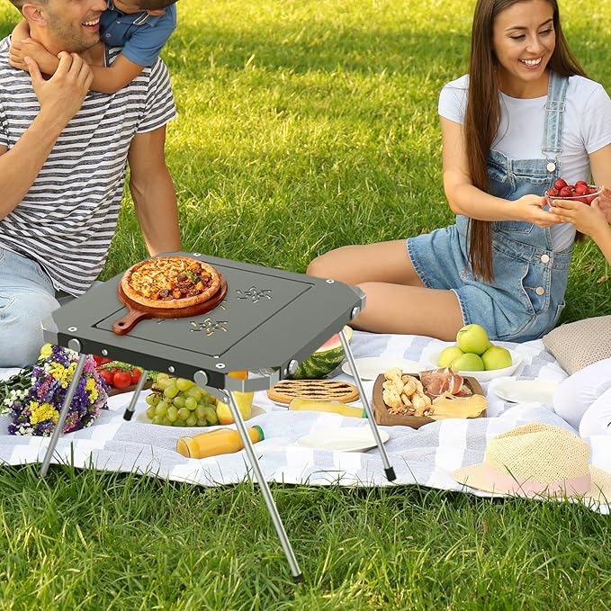 Portable Folding Camping Table – Multifunctional and Foldable Picnic Supplies – Small Side Table for Outdoor and Camping for Friends Gathering Garden Sports Home Patio Picnic Lawn