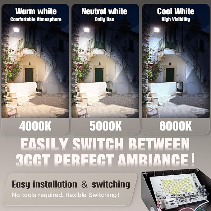 LED Wall Pack Light 75/65/50W with Dusk-to-Dawn Sensor 11250 LM 6000/5000/4000K LED Security Flood Lighting 120V Outdoor Wall Lights for Parking Lots|Warehouses|Factories|Yard 2 Pack