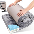 Memory Foam Camping Mattress pad3 Inch Thick Floor Sleeping Mat Pad for Adults with Waterproof and Non-Slip Bottom Portable Roll Up Mattress for Sleepover Guest