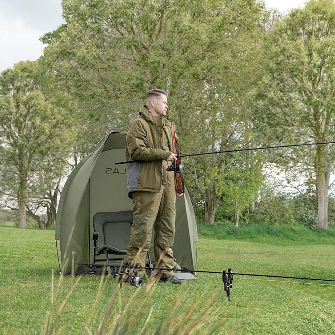 Atlas Fishing Day Shelter Canopy - Waterproof Outdoor Canopy for Fishing | Fishing Canopy Tent Ideal for One Angler | Small Canopy for Fishing | Portable Tent