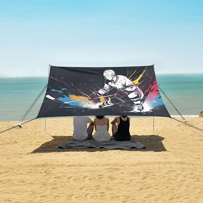 Camping Sun Shelters Hockey Sport Player Beach Canopy 126 * 110.2in