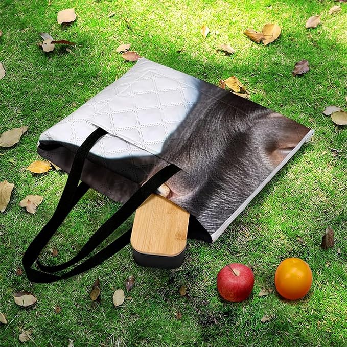 Zipper Cute Black Goat Animal Style Picnic Mat Suitable for Travel Camping Park Or Home Use