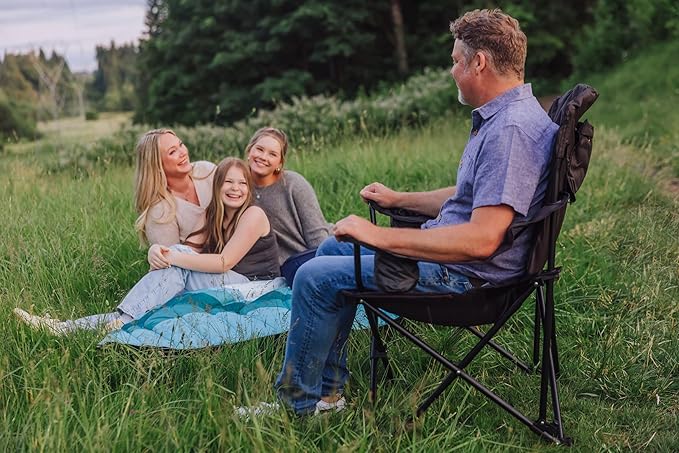 Picnic TIME Reclining Camp Chair Beach Chair for Adults Sports Chair with Carry Bag