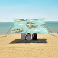 Cute Little Crocodile Surfing Camping Sun Shelter Beach Tent Portable Beach Sun Shade Outdoor Canopy for Camping Trips Fishing Picnic