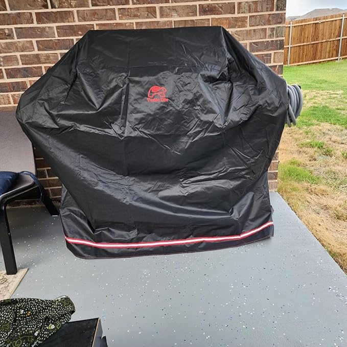 Turtle Life BBQ Grill Cover70 Inch Heavy Duty Waterproof 5-6 Burner Barbecue Gas Grill Covers for Weber Genesis Summit Char-Broil Deluxe Black