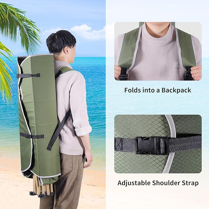 Portable Camping Chair with Canopy - Folding Chair with Canopy Durable 600D Oxford Canopy Chair for Camping Beach Picnics Fishing &amp Sports