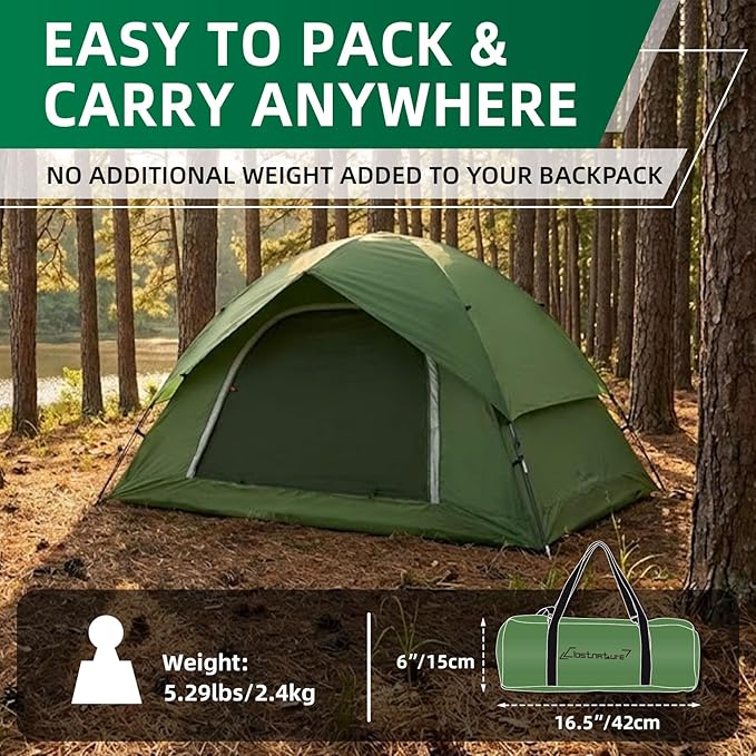 Camping Tent for 2 Person 4 Person 6 Person - Waterproof Two Person Tents for Camping Small Easy Up Tent for Family Outdoor Kids Scouts in All Weather and All Season by Clostnature