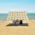 ALAZA Sunflowers Watercolour Beach Tent Sun Shelter UPF50+ Protection Beach Shade Canopy w/ 4 Sandbags for Outdoor Camping Fishing Backyard Fun Picnic 10x9 ft