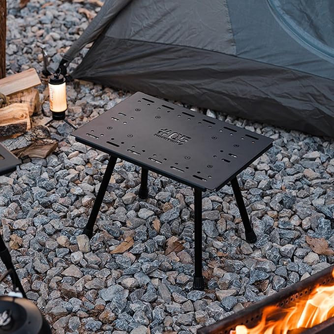 Guojiang Multifunctional Outdoor Camping Desk Adjustable Barbecue Desk Folding Table Portable Aluminum Alloys Folding Chair