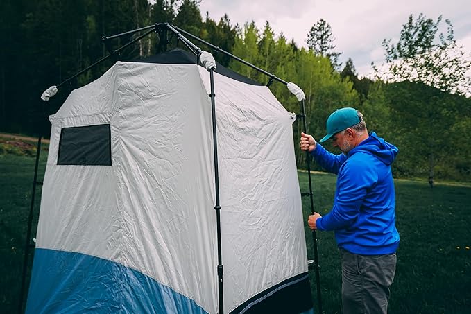 Caddis Rapid Privacy Shelter 1/2-Rooms Camping Shower &amp Portable Toilet Tent Privacy Tents for Camping Pop Up Tent for Showering Changing or Lavatories Portable Shower (by Caddis Sports Inc.