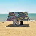 Neon Rocket Star Camping Sun Shelter Beach Tent Portable Beach Sun Shade Outdoor Canopy for Camping Trips Fishing Picnic