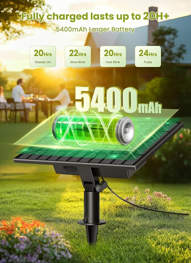 Brightown 158FT Solar String Lights Outdoor Waterproof with Remote Solar Patio Lights with 75 Shatterproof LED Bulbs 3 Light Mode Dimmable &amp Timer Hanging String Lights for Porch Garden Bistro
