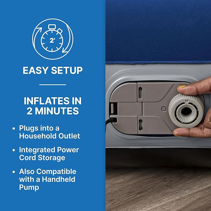 Air Mattress Twin 12 with Built-in AC Pump