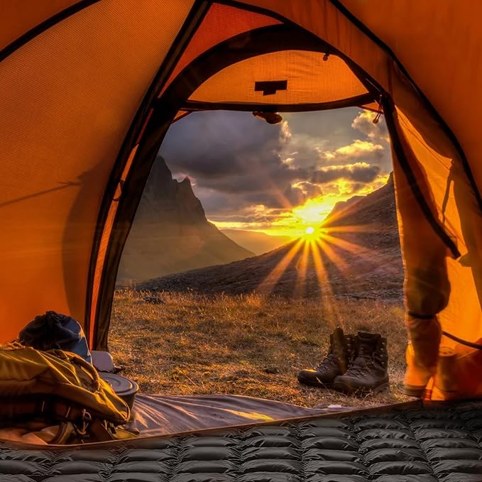 Down Throw Camping Blanket - Packable Lightweight Down Throw Blanket for Outdoor Travel Hiking Picnic RV Puffy Warm Blanket 60 x 70 with Carry Bag 650 Fill Power