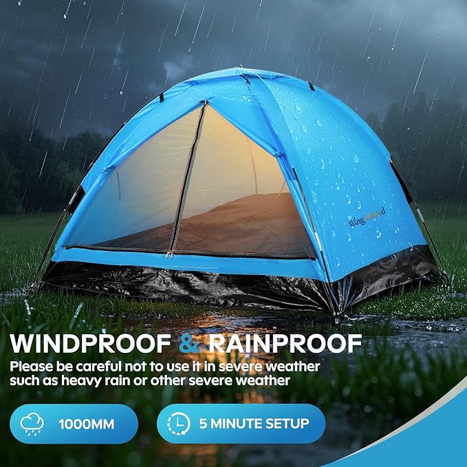 1-2 one Person Two Persons Small Camping Tents for Hiking with rainfly Esay Set up Dome Tent with Carrying BagBasic Portable Camping Small Tents for Backpacking